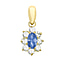 9K Yellow Gold  A   Red Cubic Zirconia ,  Cubic Zirconia  Pendant 4.10 ct,  Gold Wt. 0.5 Gms  4.100  Ct.