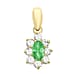 9K Yellow Gold  A   Red Cubic Zirconia ,  Cubic Zirconia  Pendant 4.10 ct,  Gold Wt. 0.5 Gms  4.100  Ct.