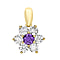 9K Yellow Gold  A   Red Cubic Zirconia ,  Cubic Zirconia  Pendant 1.54 ct,  Gold Wt. 0.75 Gms  1.540  Ct.