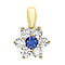 9K Yellow Gold  A   Green Cubic Zirconia ,  Cubic Zirconia  Pendant 1.54 ct,  Gold Wt. 0.75 Gms  1.540  Ct.