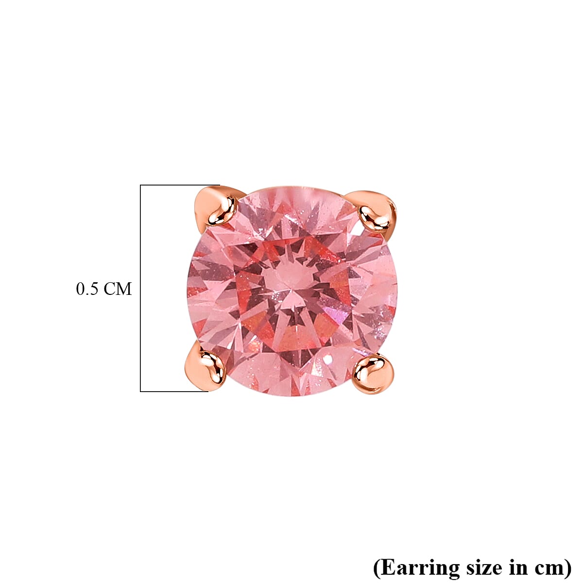 Luxuriant Diamond - 14K Rose Gold Lab Grown SGL Certified Pink Diamond (VS-SI) Solitaire Earrings 1.00 Ct.