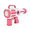 Automatic Rechargeable Powerful Bubble Machine Gun (30 Holes and 2 Bubble Solution Bottles) - Blue