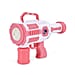 Automatic Rechargeable Powerful Bubble Machine Gun (30 Holes and 2 Bubble Solution Bottles) - Pink