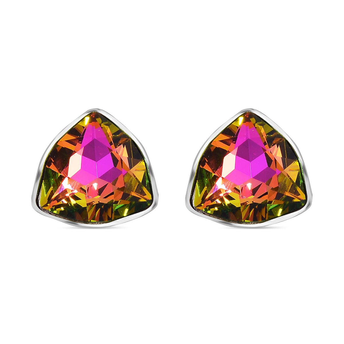 Austrian Crystal Triangle Stud Earrings