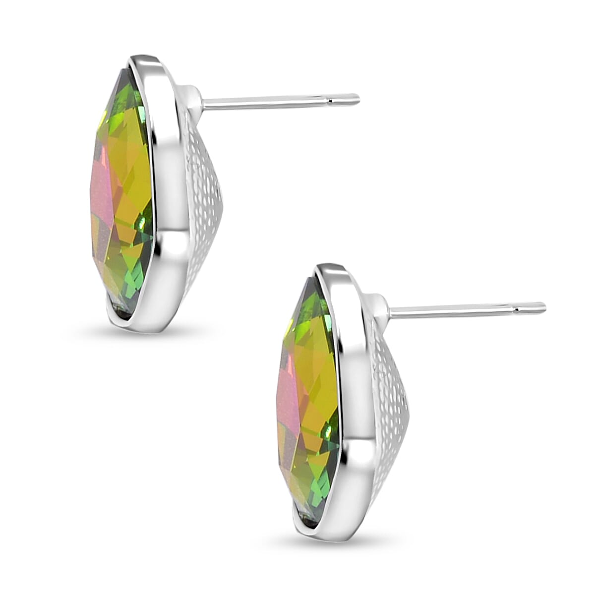 Austrian Crystal Triangle Stud Earrings