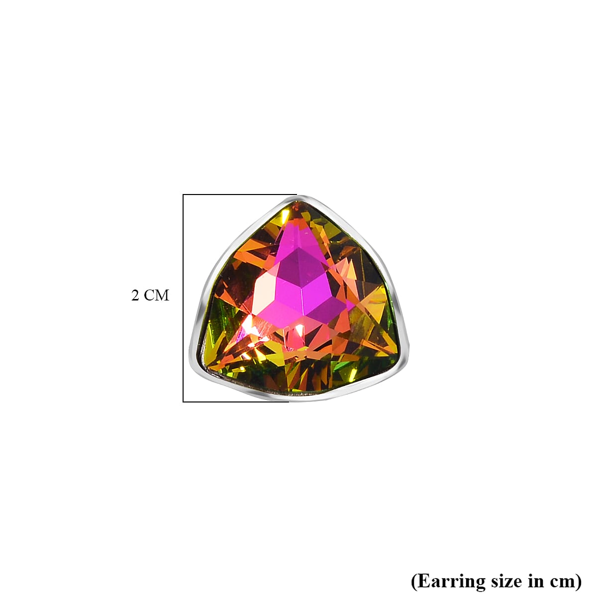 Austrian Crystal Triangle Stud Earrings