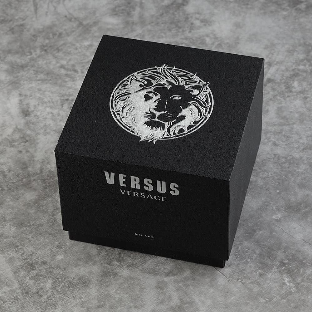 Versace Versus Nero Cint Pelle Quartz Movt. 3 ATM WR Analog Watch With Black Leather Strap