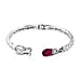 Royal Bali - Handmade Ruby Dragon Bangle (Size - 7.5) Sterling Silver 4.25 ct, Silver Wt. 21 Gms