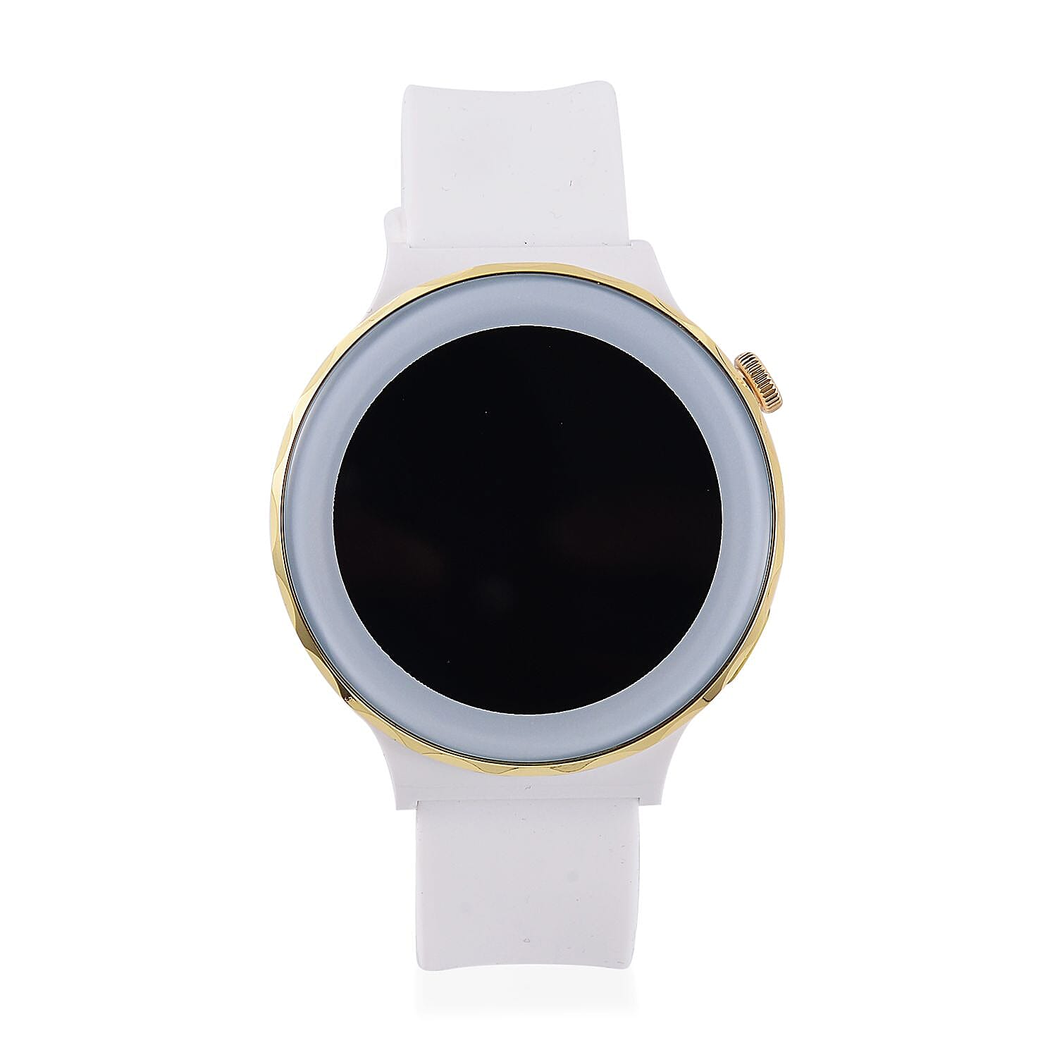 Smart Watch - Multi Face, with Steps, Sleep, Heart Rate, Blood, Spo2. Blue Literal Dial and White Silicone Strap