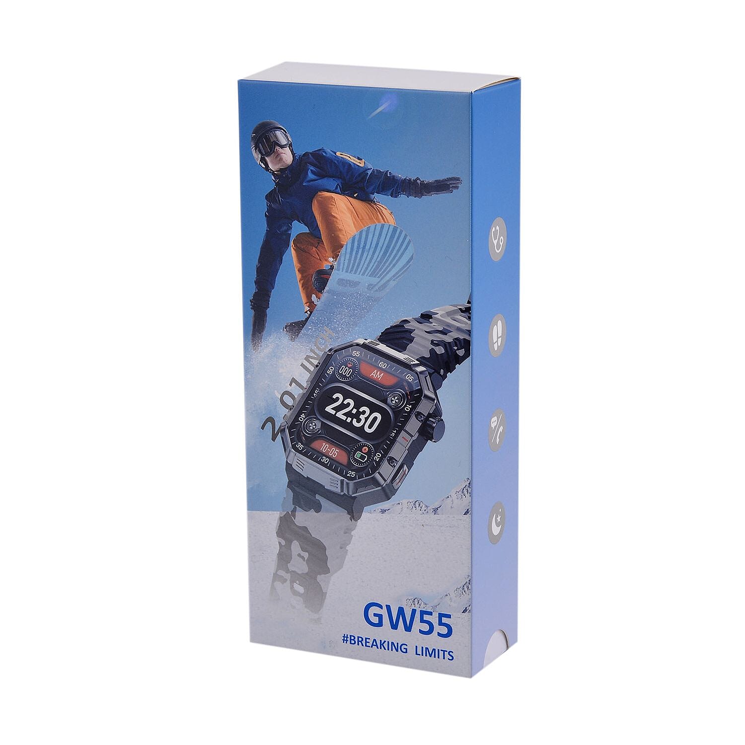 Waterproof Bluetooth Smartwatch with Livefit App (Compatible with Apple iOS 10, Android 6.0 or Above) - Black - Grey