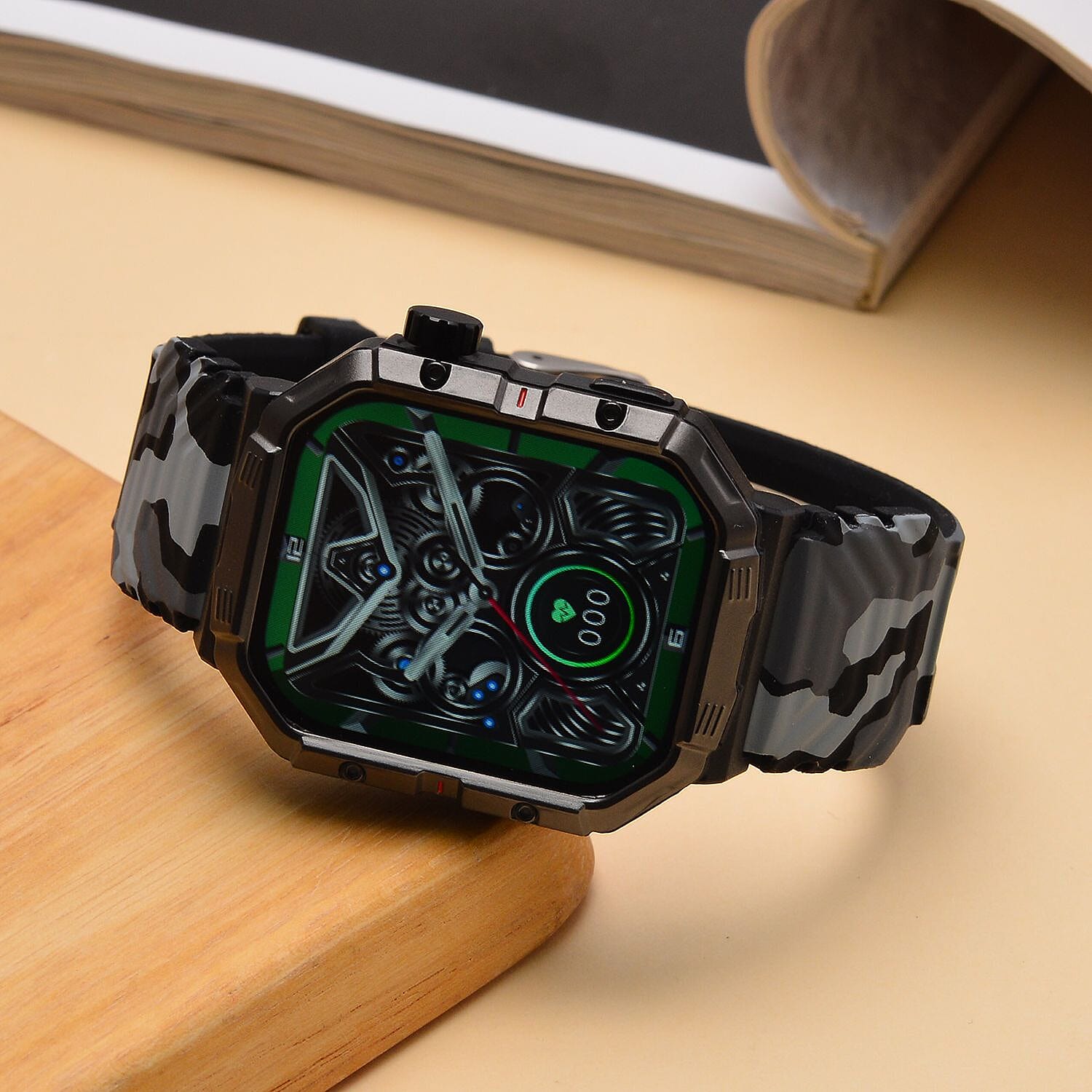 Waterproof Bluetooth Smartwatch with Livefit App (Compatible with Apple iOS 10, Android 6.0 or Above) - Black - Grey