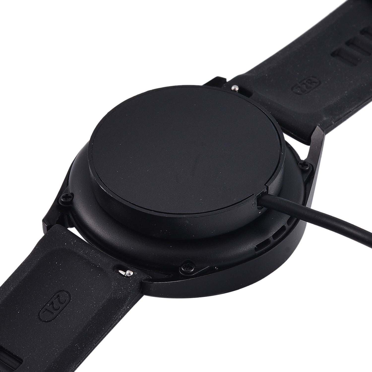 Round Screen Bluetooth Smart Watch with Hryfine App (supports Apple iOS 10, Android 6.0 or Above) - Black