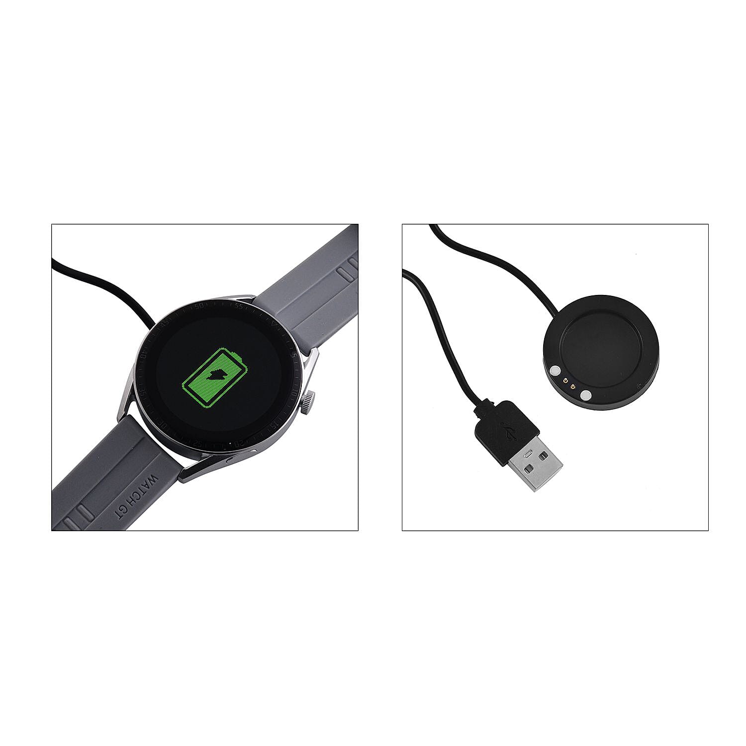 Smart Watch with Hryfine App - Bluetooth, Multi Dial Health Monitor with Heart Rate, Blood Pressure, Blood Oxygen, Sleep Monitor, Steps (supports Apple iOS 10, Android 6.0 or Above) - Grey