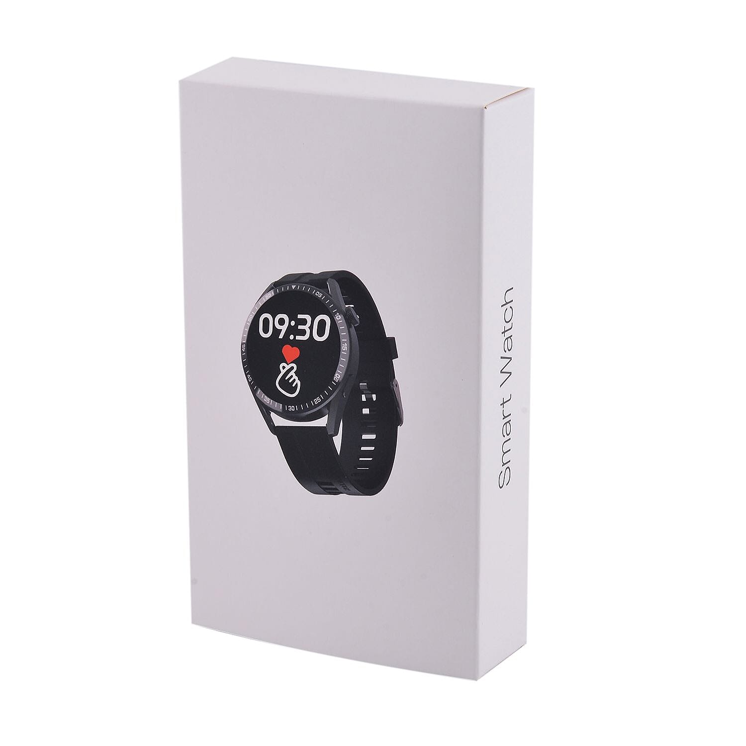 Smart Watch with Hryfine App - Bluetooth, Multi Dial Health Monitor with Heart Rate, Blood Pressure, Blood Oxygen, Sleep Monitor, Steps (supports Apple iOS 10, Android 6.0 or Above) - Grey