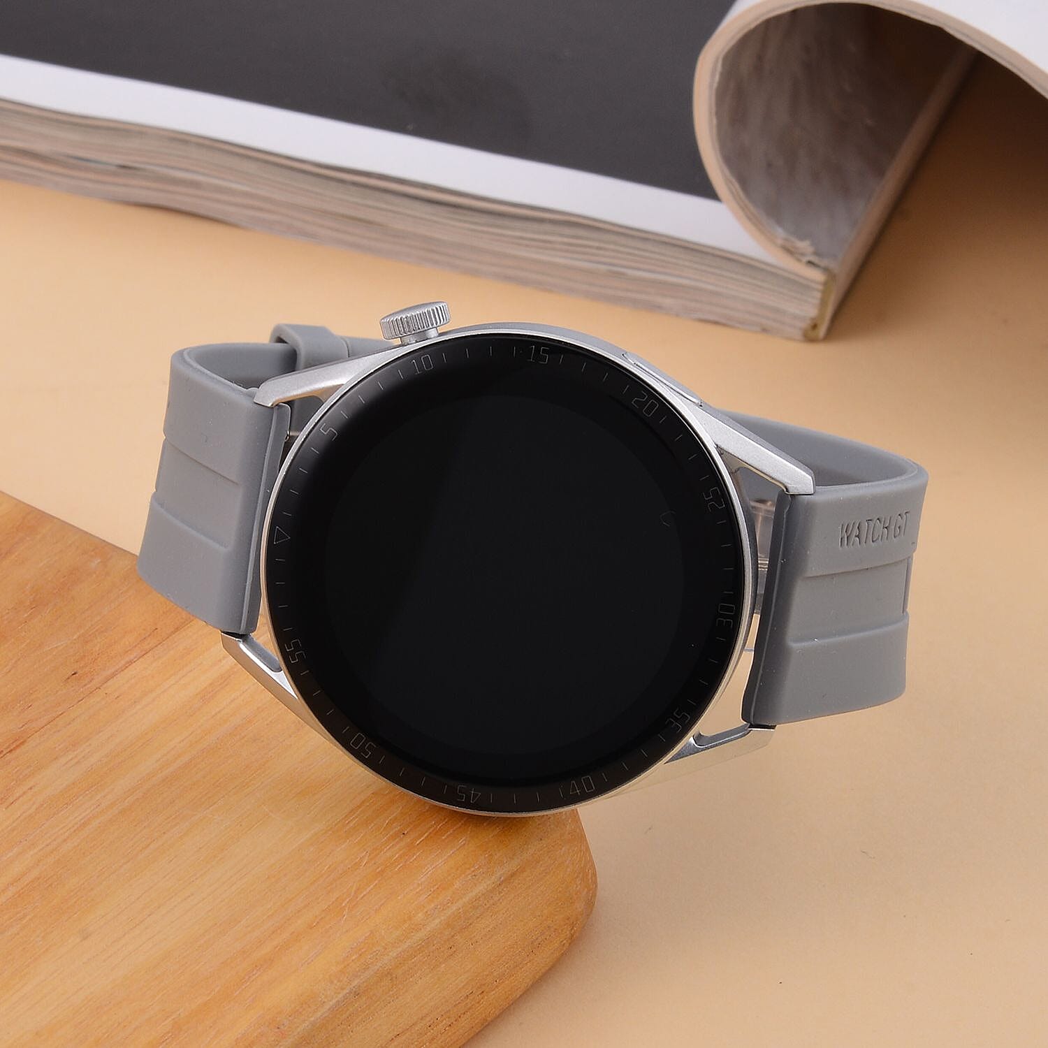 Smart Watch with Hryfine App - Bluetooth, Multi Dial Health Monitor with Heart Rate, Blood Pressure, Blood Oxygen, Sleep Monitor, Steps (supports Apple iOS 10, Android 6.0 or Above) - Grey