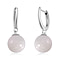 EXTREMELY RARE NATURAL JADEITE JADE White Hoop earrings in Rhodium Overlay Sterling Silver
