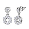 Moissanite Dangling Earrings in 18K Yellow Gold Vermeil Plated Sterling Silver 1.44 Ct.