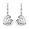 Designer Inspired - Platinum Overlay Sterling Silver Heart Earrings
