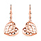Designer Inspired - Platinum Overlay Sterling Silver Heart Earrings