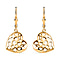 Designer Inspired - 18K Yellow Gold Vermeil Plated Sterling Silver Heart Earrings