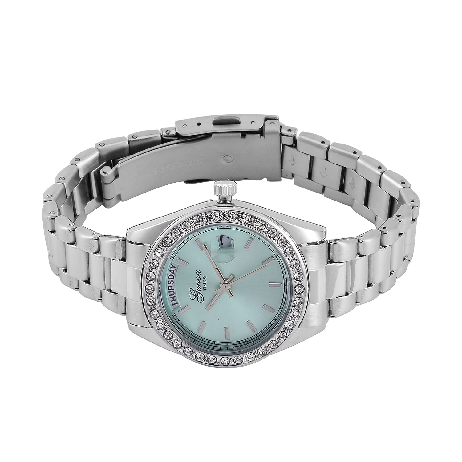 GENOA Quartz Movement Water Resistant Watch with Gold Colour Stainless Steel