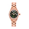GENOA TIME Day Date 3ATM WR 32mm Green Sunshine Dial Rose Gold Watch