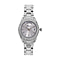 GENOA TIME  Day Date 3ATM WR 32mm White Sunshine Dial Silver Watch