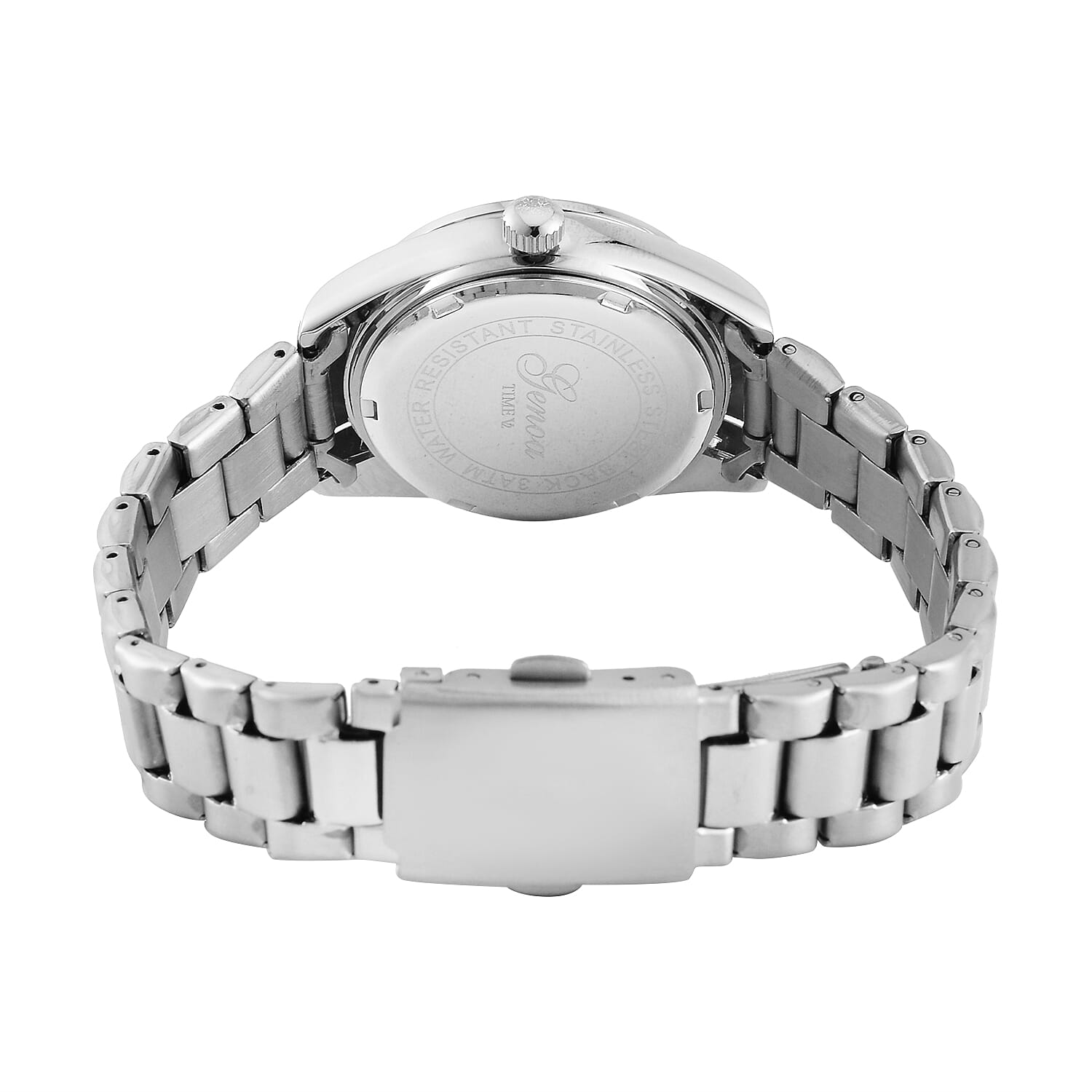 White Crystal  Watch Pure White Stainless Steel  0.01 ct  0.010  Ct.