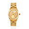 GENOA TIME Day Date 3ATM WR Gold Dial Yellow Gold Watch