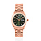 GENOA TIME Day Date  3ATM WR Green Dial Rose Gold Watch