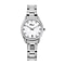 GENOA TIME Miyota Japan Movt. White MOP Literal Dial 3 ATM WR Ladies Watch in Stainless Steel Strap