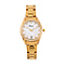 GENOA TIME Miyota Japan Movt. White MOP Literal Dial 3 ATM WR Ladies Watch in Stainless Steel Strap