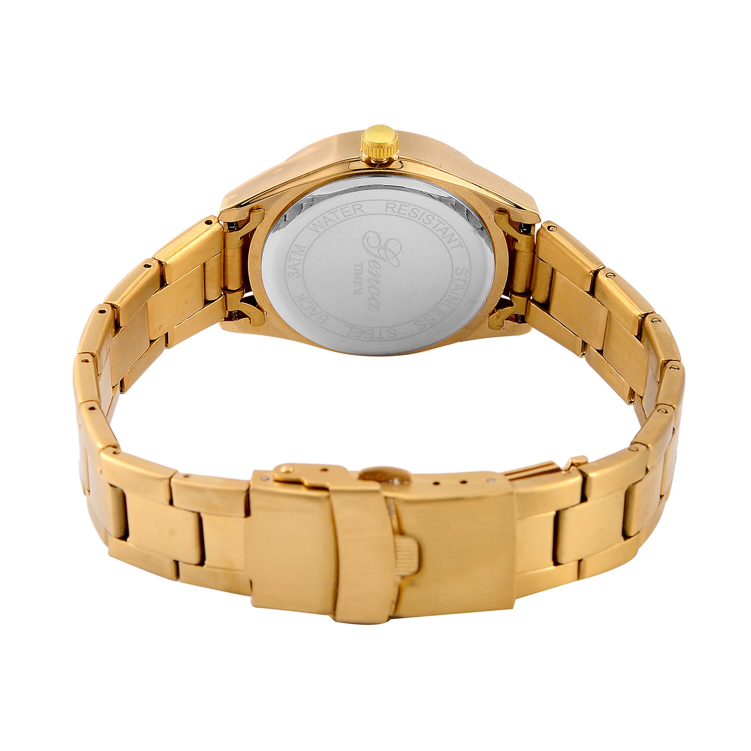 Limited Edition - GENOA 36 Moissanites Japan Movt. White MOP 3 ATM WR Ladies Watch - Silver