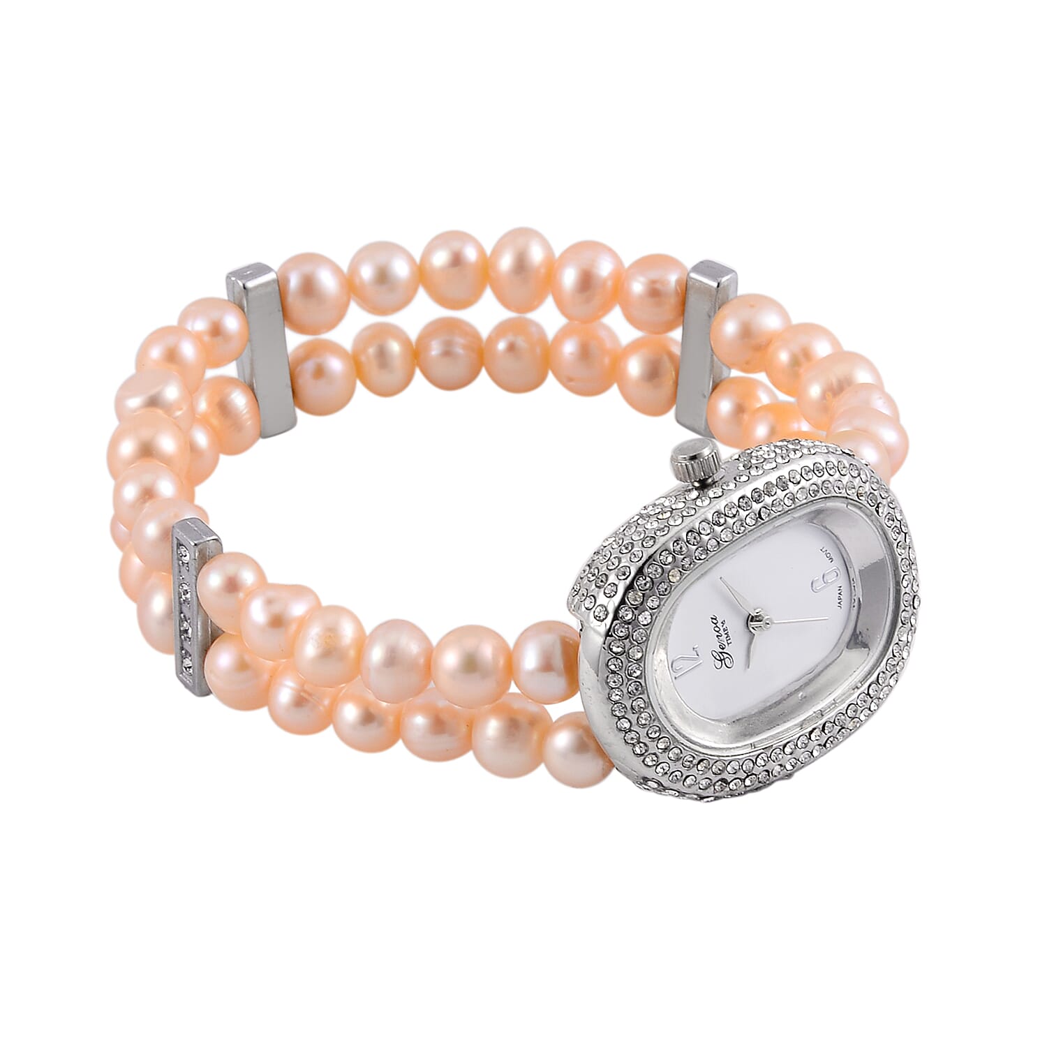 GENOA TIME V2 Miyota 2035 Japan Movt Pink Freshwater Pearl Strap GENOA TIME V2 Miyota 2035 Japan Movt Pink Freshwater Pearl Strap