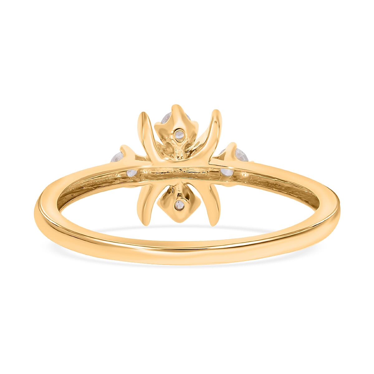 Biggest Designer Inspired Close Out  - 9K Yellow Gold Diamond Cross Ring