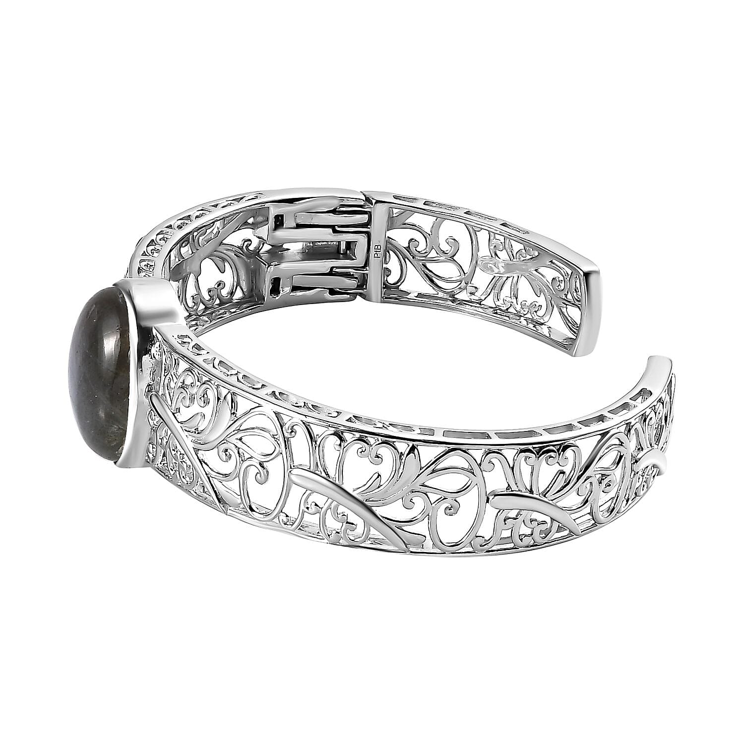 Designer Inspired - Labradorite Cuff Bangle (Size 7.5 cm)