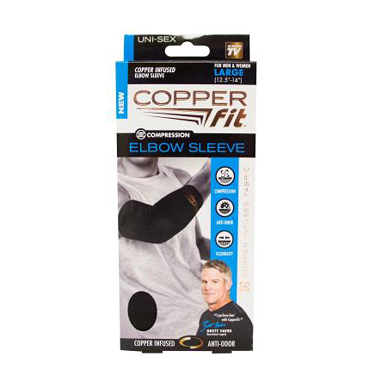 COPPER Fit Original Recovery Elbow Sleeve Black with Copper Trim (Size M)