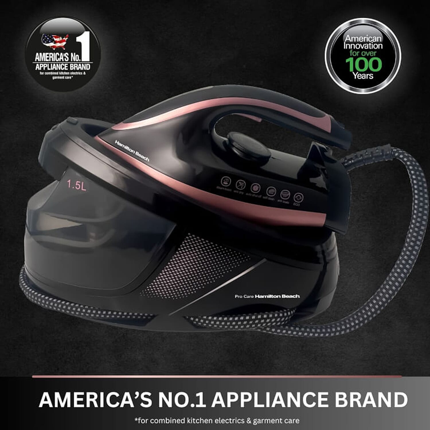 Liquidation Deal - Hamilton Beach Procare Steam Generator Iron (3100 W) - Black