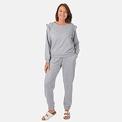 Nova of London Frill Sleeve Lounge Set - Grey