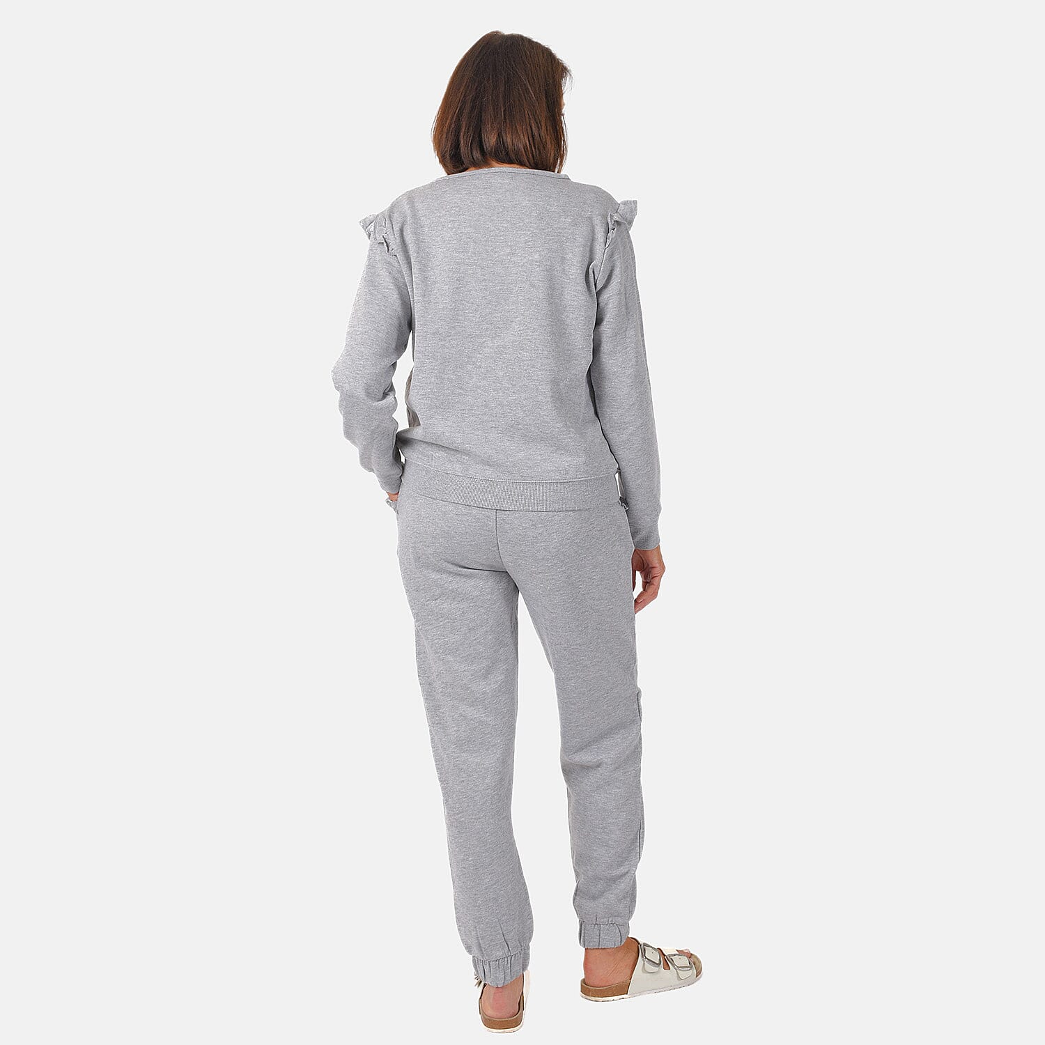 Nova of London Frill Sleeve Lounge Set (Size S) - Grey