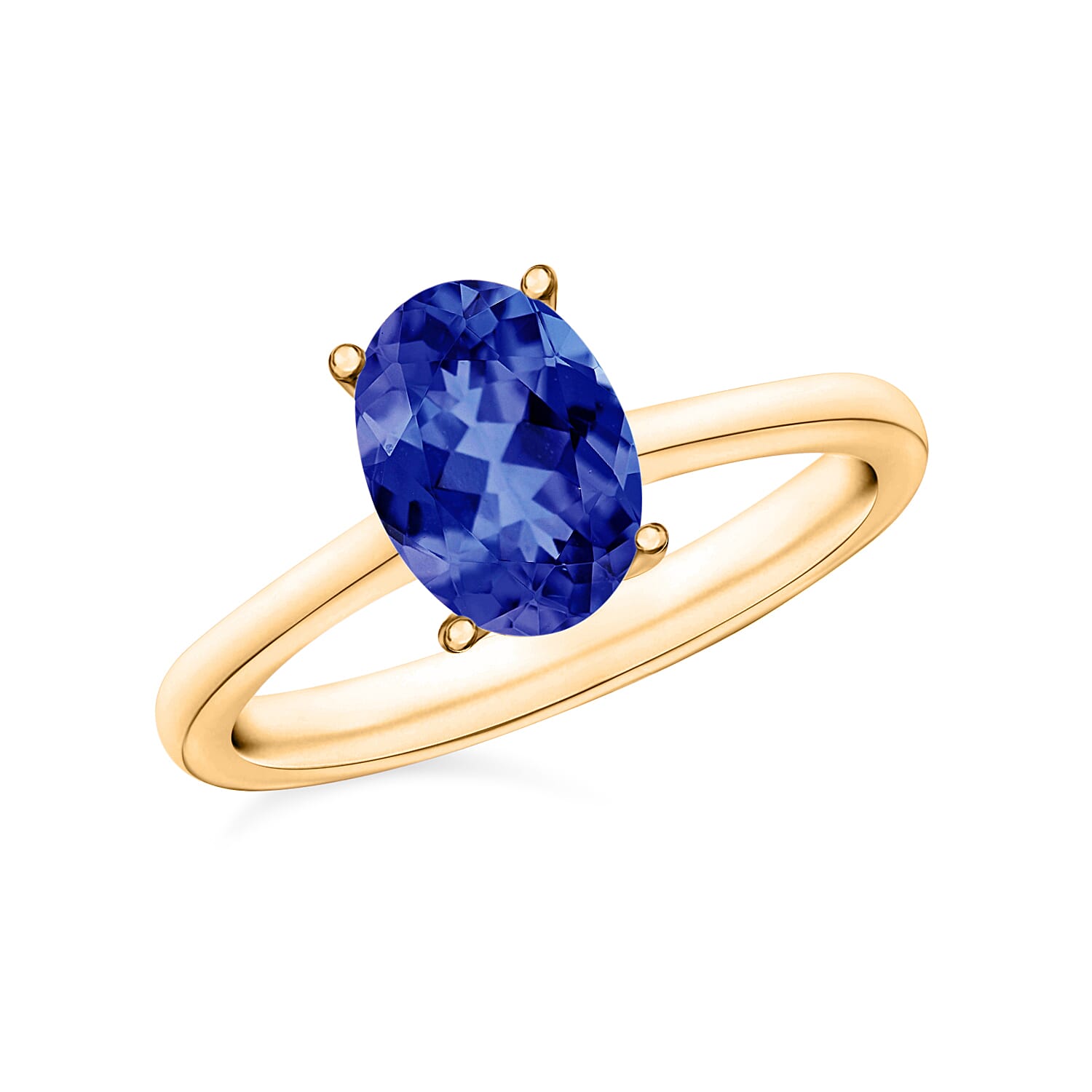 AAA Tanzanite Ring in 18K Gold