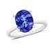 AAA Tanzanite Solitaire Ring in 18K W Gold