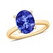 AAA Tanzanite Solitaire Ring in 18K W Gold