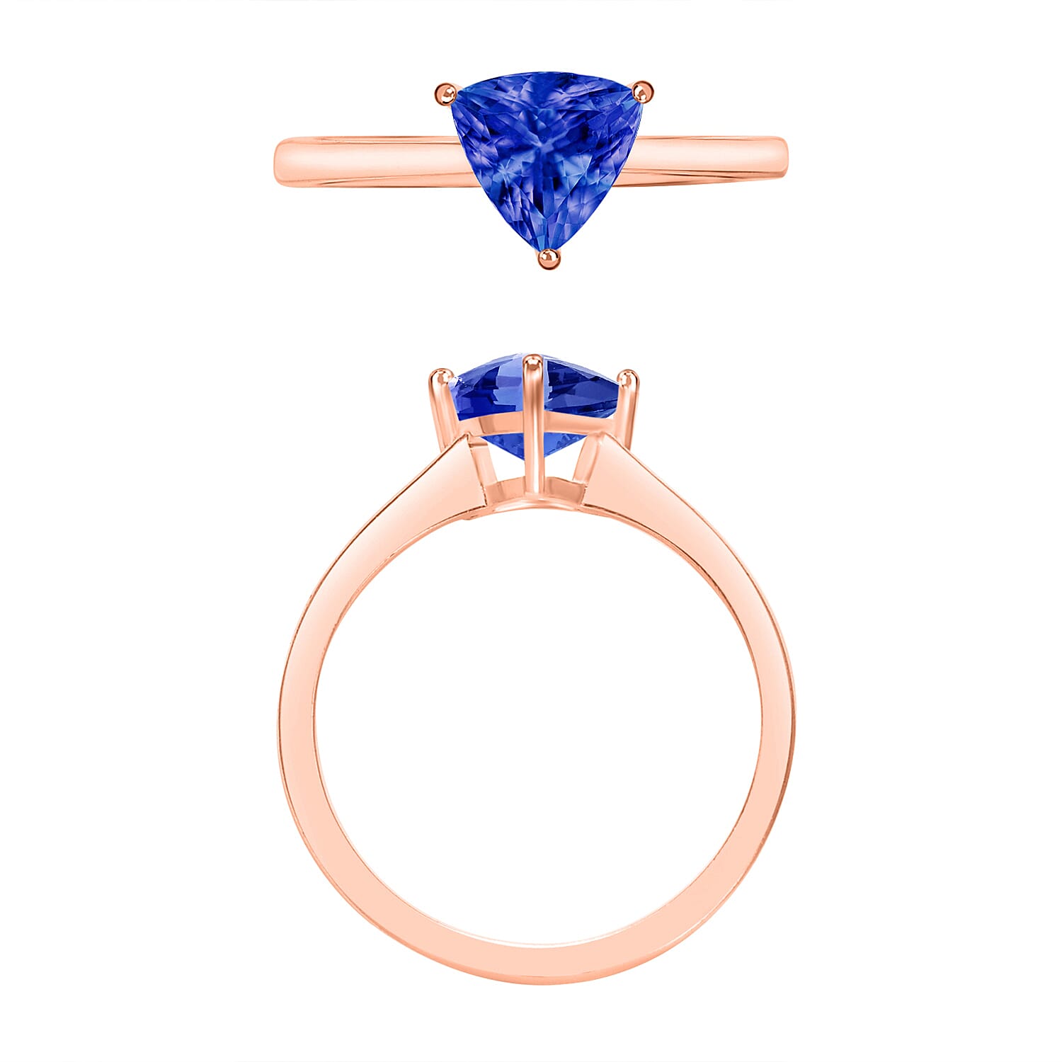 AAA Tanzanite Ring in 18K Gold