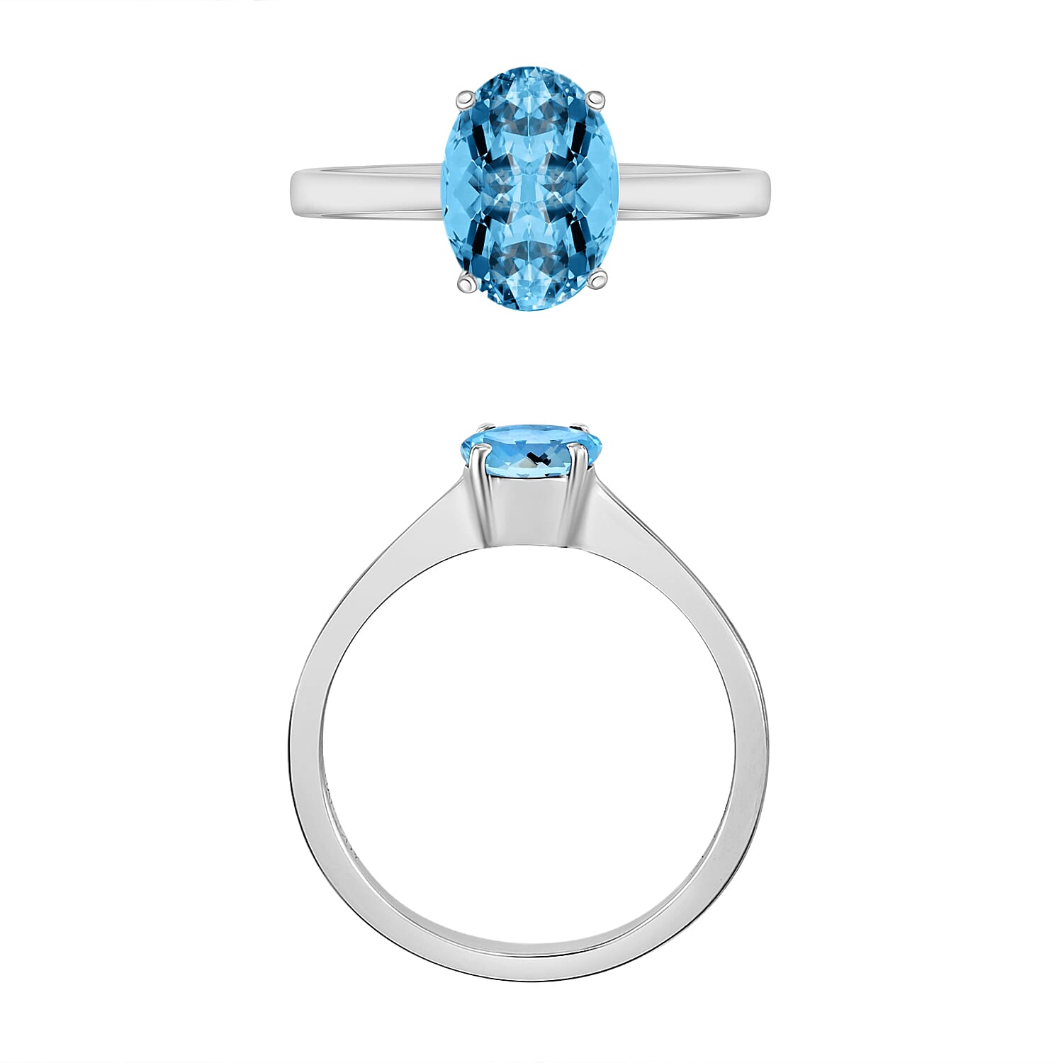 950 Platinum  AAAA  Santamaria Aquamarine  Ring 1.30 ct,  Platinum Wt. 5.5 Gms  1.300  Ct.