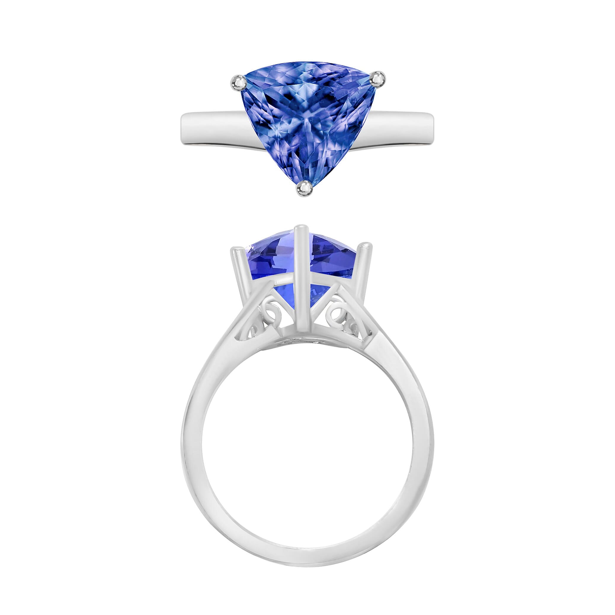 AA Tanzanite Ring in 14K Gold