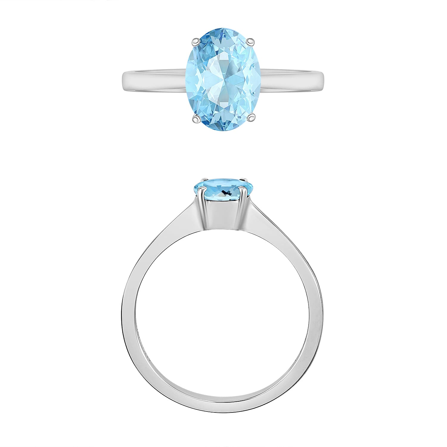 AA   Aquamarine Ring in 14K Gold