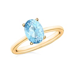 AA   Aquamarine Ring in 14K Gold