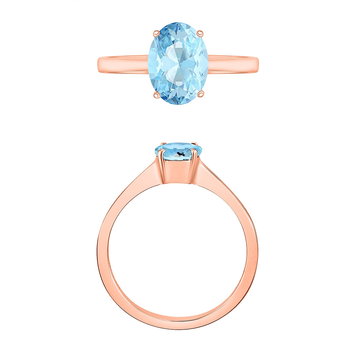 AA   Aquamarine Ring in 14K Gold
