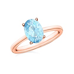 Aquamarine Ring in Sterling Silver